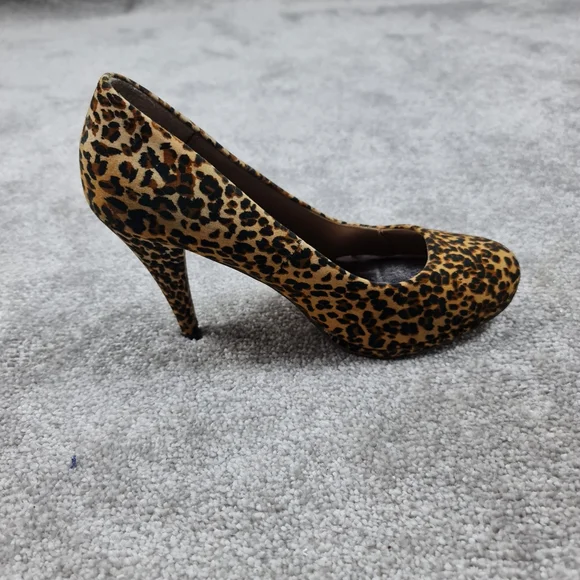 Barratts Brown Mix Animal Print Stiletto Heels Court Shoes UK 7 - Picture 6 of 8
